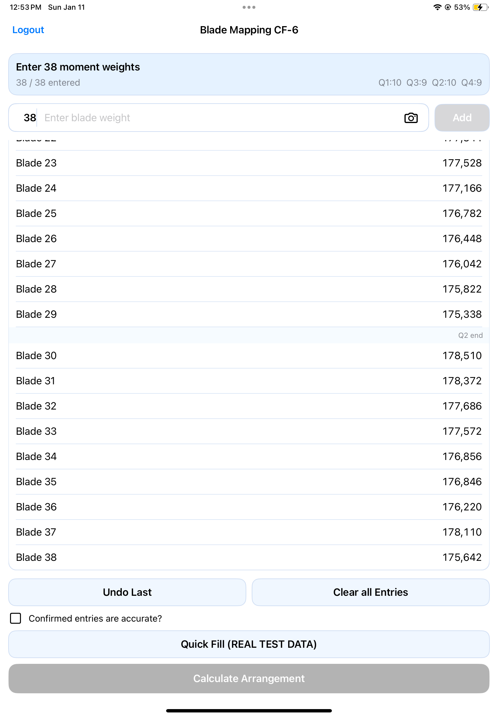 CF-6 Blade Mapping screenshot